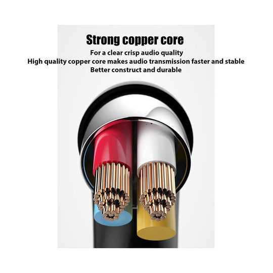 Dudao 2-In-1 Lightning To 3.5mm Aux Cable Grey