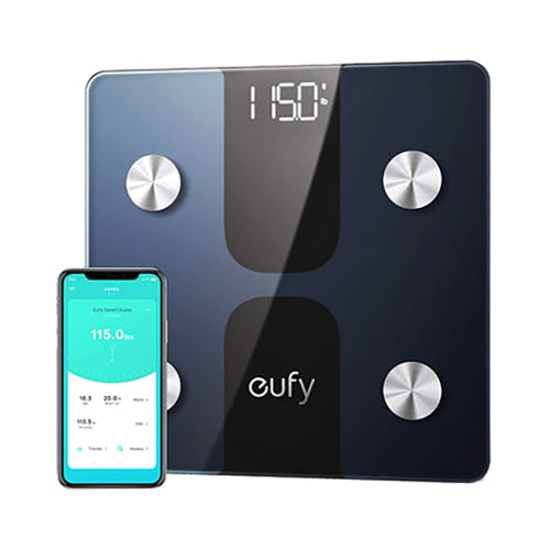 eufy Smart Scale C1 with Bluetooth, Body Fat Scale, Wireless Digital Bathroom Scale, Black