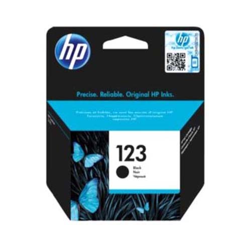 HP 123 Original Ink Cartridge, Black