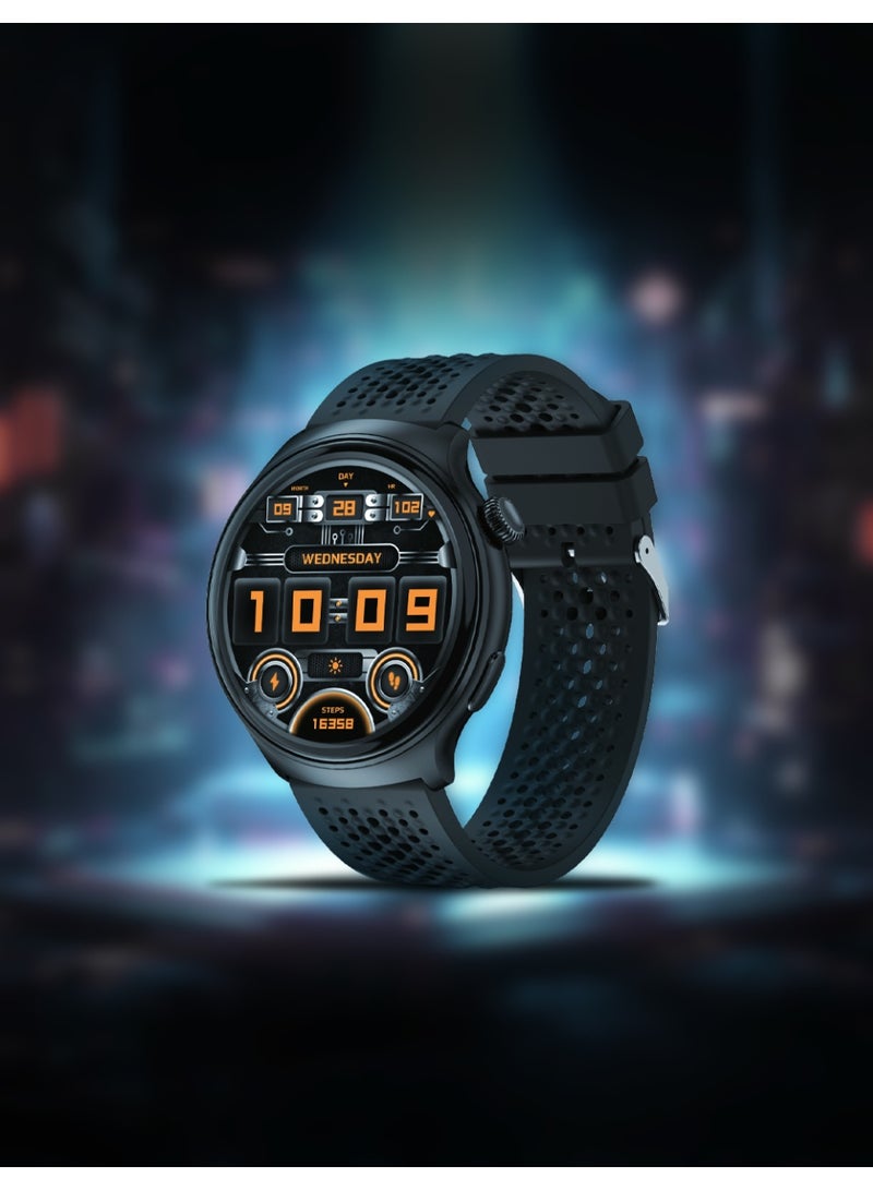 MYX PRO Fusion MT60 IP68 Full Touch Smartwatch, Black