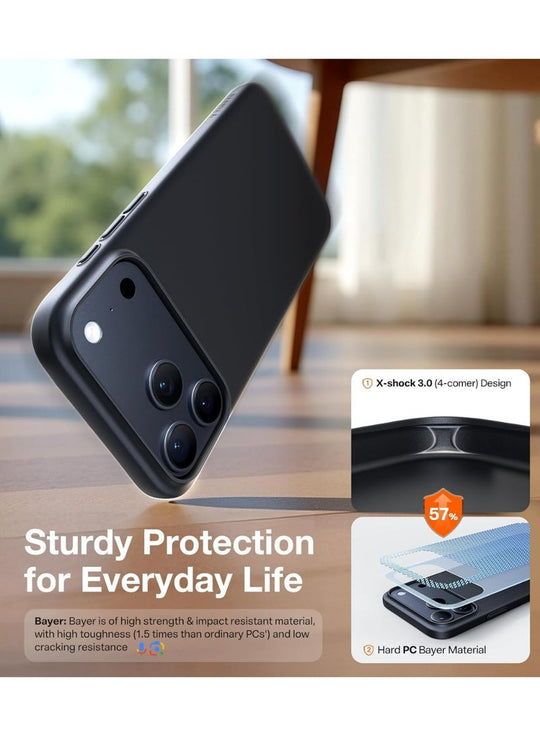 TORRAS Slimfit Magnetic Case for iPhone 17 Pro Max - Black