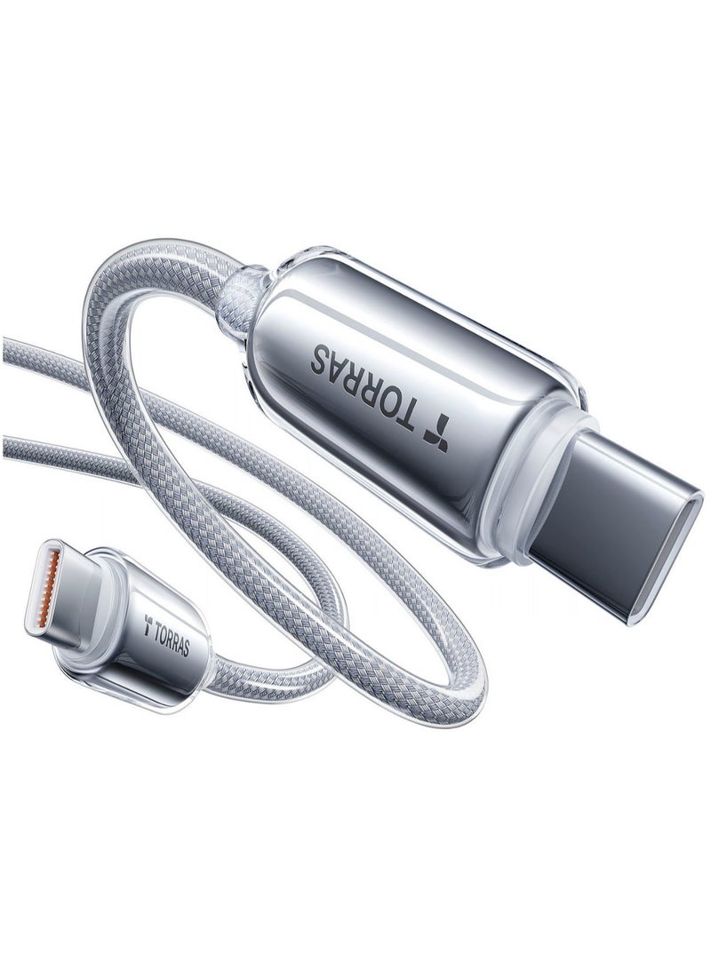 TORRAS IceFlow 60W USB-C to USB-C Fast Charging Cable (1.2m) - Grey