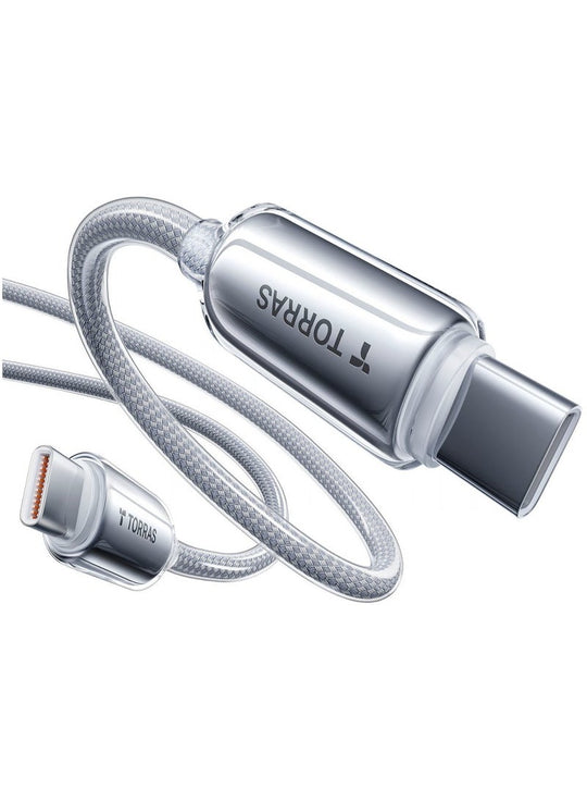 TORRAS IceFlow 60W USB-C to USB-C Fast Charging Cable (1.2m) - Grey