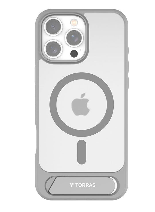 TORRAS Pstand Case for iPhone 16 Pro Max - Titanium Grey