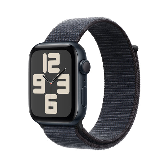 Apple Watch SE GPS 44mm Midnight Aluminium Case with Ink Sport Loop, MXEP3QA/A