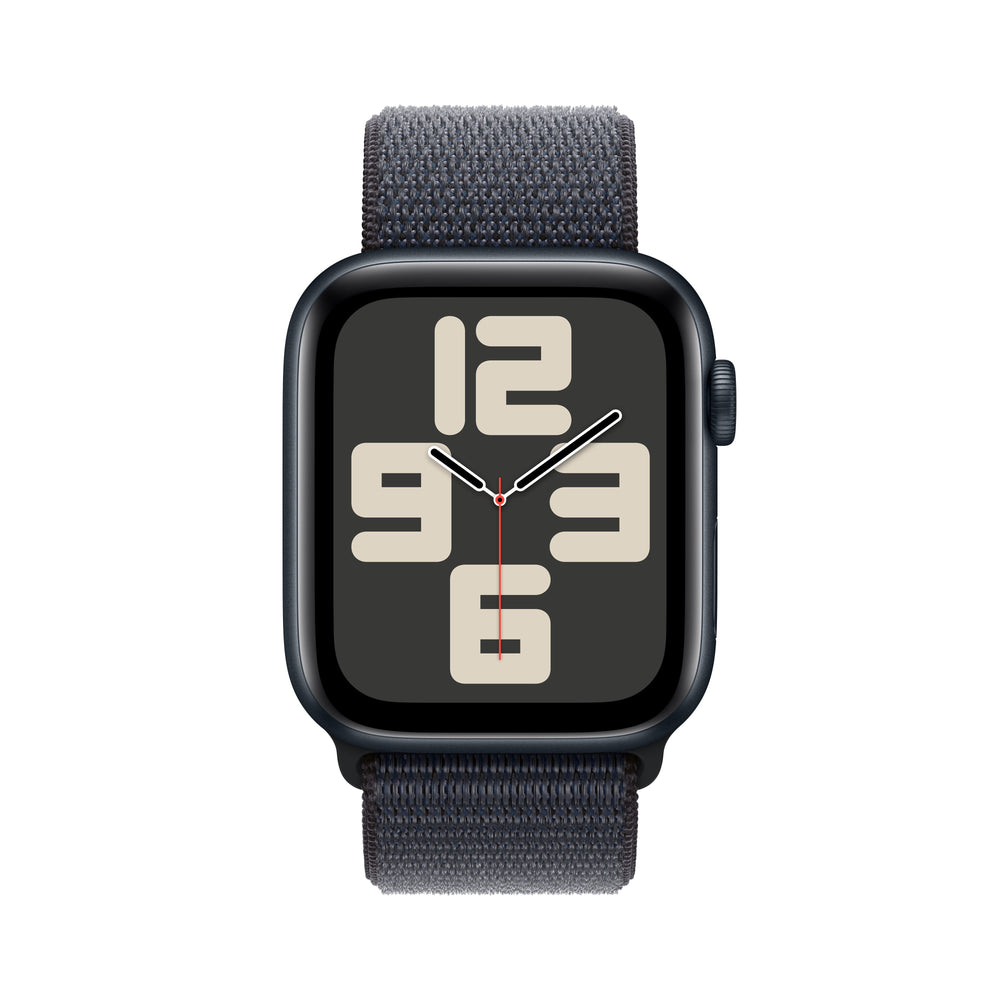 Apple Watch SE GPS 44mm Midnight Aluminium Case with Ink Sport Loop, MXEP3QA/A