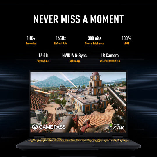 Asus TUF F16 Gaming Laptop Intel Core i7-14650HX, 16GB RAM, 1TB SSD, 8GB NVIDIA GeForce RTX 5050 Graphics, 16-inch display, Jaeger Gray, FX608JHR-RV001W