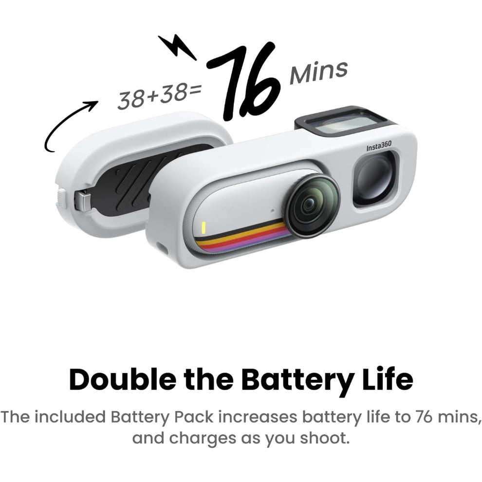 Insta360 GO 3S Retro Bundle Special Edition – Canvas White 128GB (4K POV Camera)