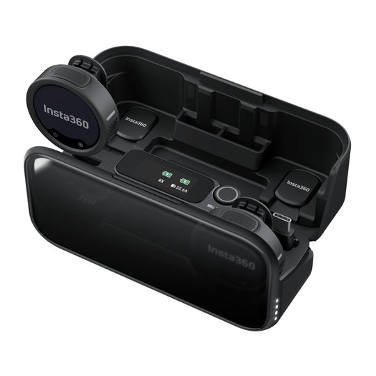 Insta360 Mic Pro (2 TX + 1 RX) – Wireless Microphone System with Charging Case