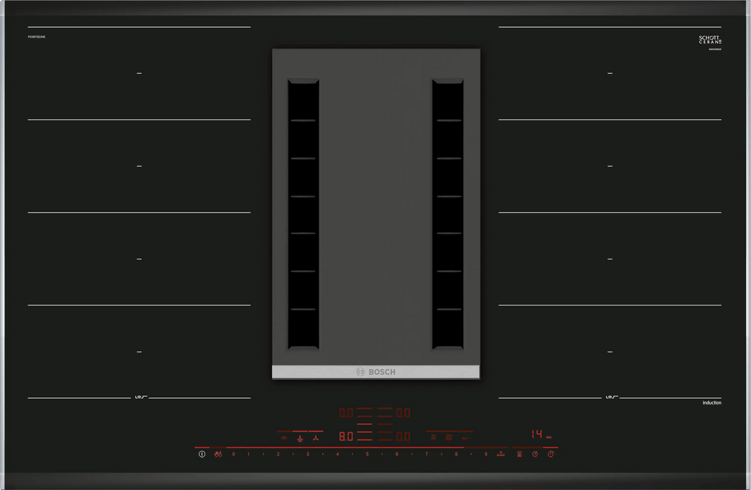 BOSCH Series 8 Induction Hob with Integrated Ventilation System 80cm, PXX875D34E