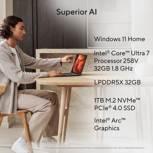ASUS Zenbook S 14 OLED (2024) AI PC – Intel Core 7 258V (Lunar Lake) / NPU upto 48 TOPS/ 14 inch 3K 120Hz / 1TB SSD / 32GB RAM / Intel Arc GPU/ Win 11 Home / English & Arabic Keyboard / Zumaia Grey / Middle East Version – [UX5406SA-OLEDU731WG]