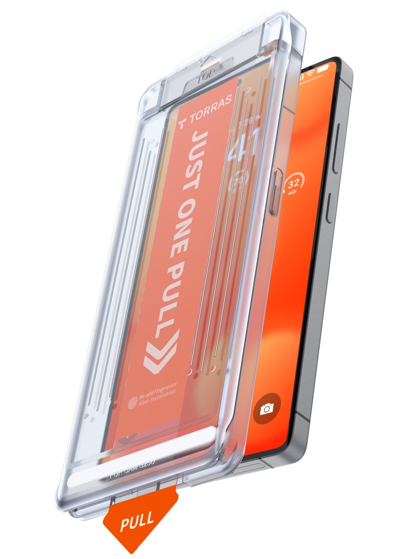 TORRAS Install Master Screen Protector for Samsung Galaxy S25 - Clear