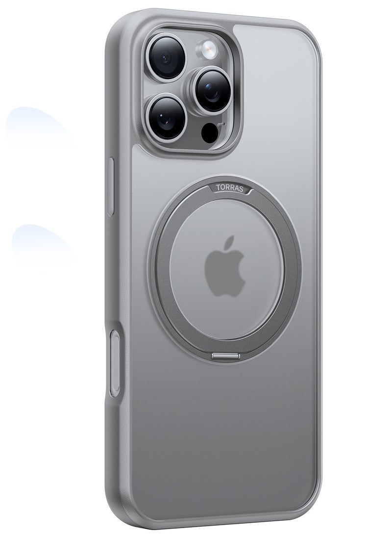 TORRAS Ostand Case for iPhone 16 Pro Max - Titanium Grey