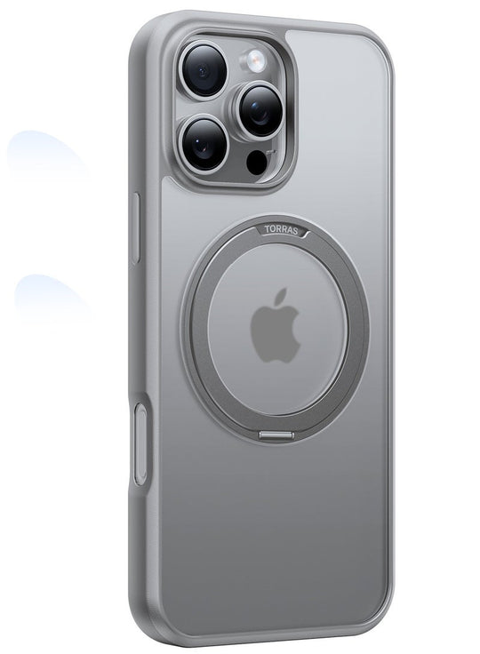 TORRAS Ostand Case for iPhone 16 Pro Max - Titanium Grey
