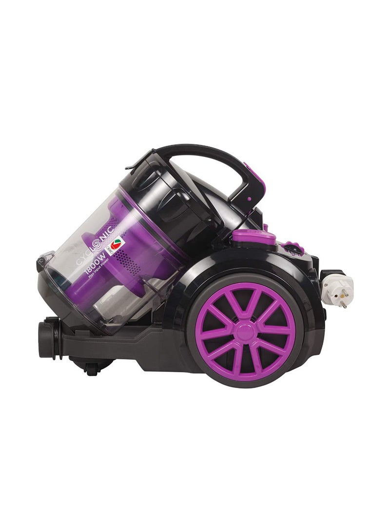 BLACK+DECKER VM1880-B5 Multicyclonic Vacuum Cleaner 1600W 2.5L Black/Purple