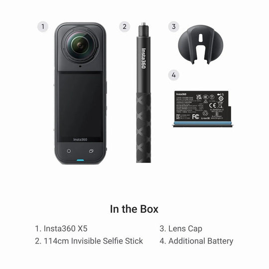 Insta360 X5 Action Camera with Starter Bundle Black I04CINSAAHAS