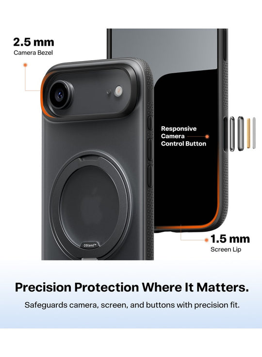 TORRAS Ostand R Fitness Case for iPhone 17 Air - Black