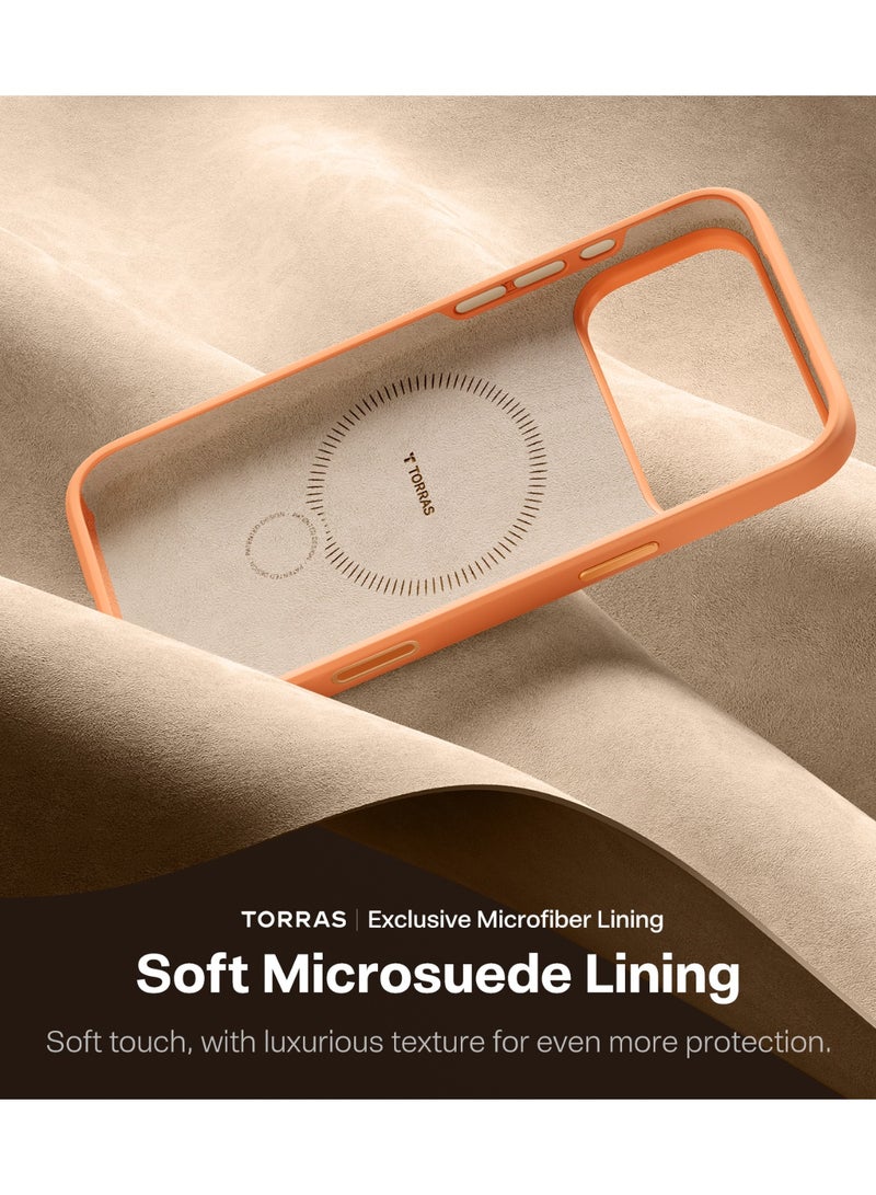TORRAS Ostand Spin Silicone Case for iPhone 17 Pro - Orange