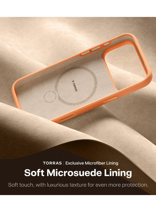 TORRAS Ostand Spin Silicone Case for iPhone 17 Pro - Orange