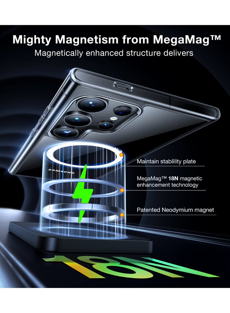 TORRAS Diamond Magnetic Case for Samsung Galaxy S24 Ultra - Clear