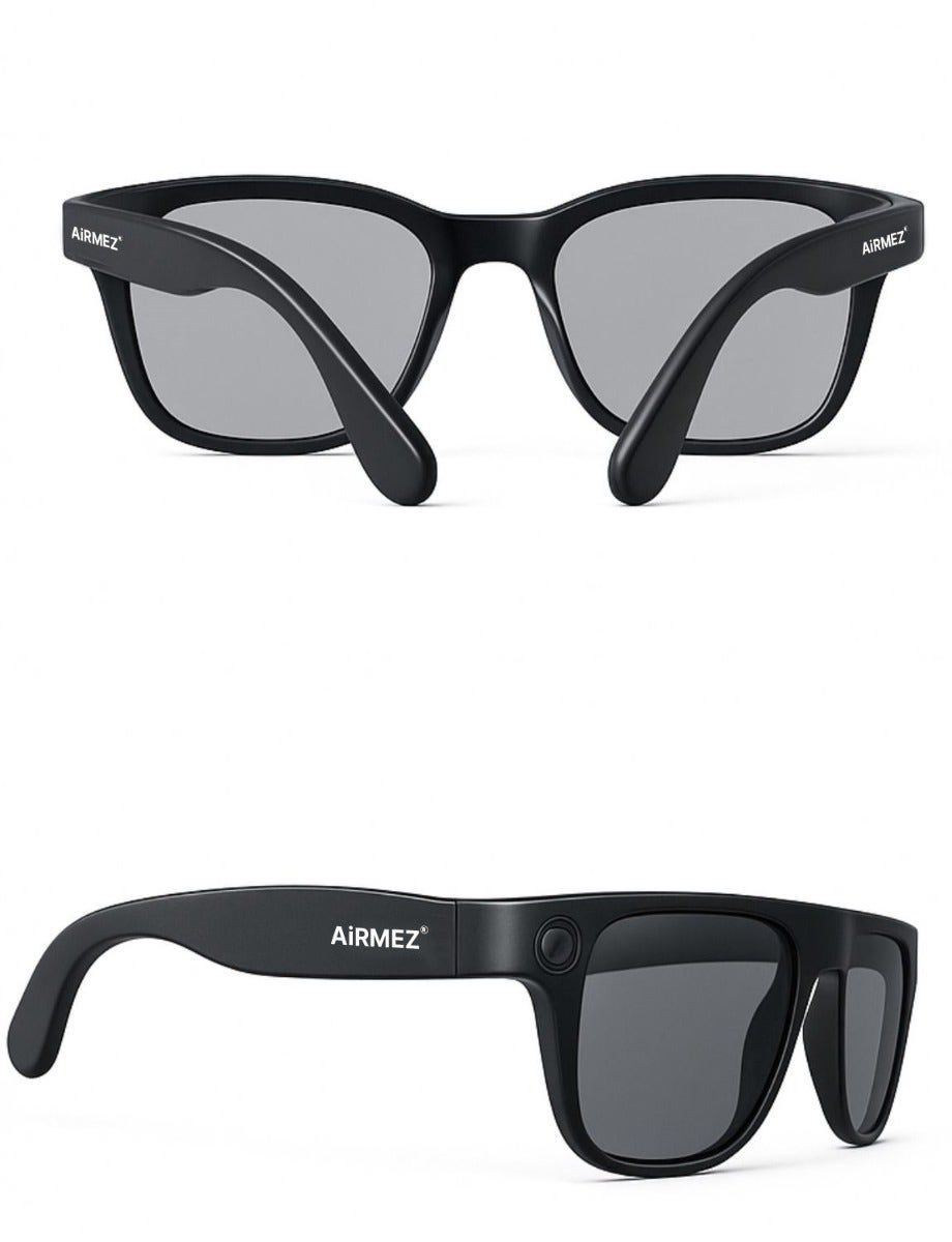 Airmez Mezlens S1 Smart AI Glasses with Camera, Black