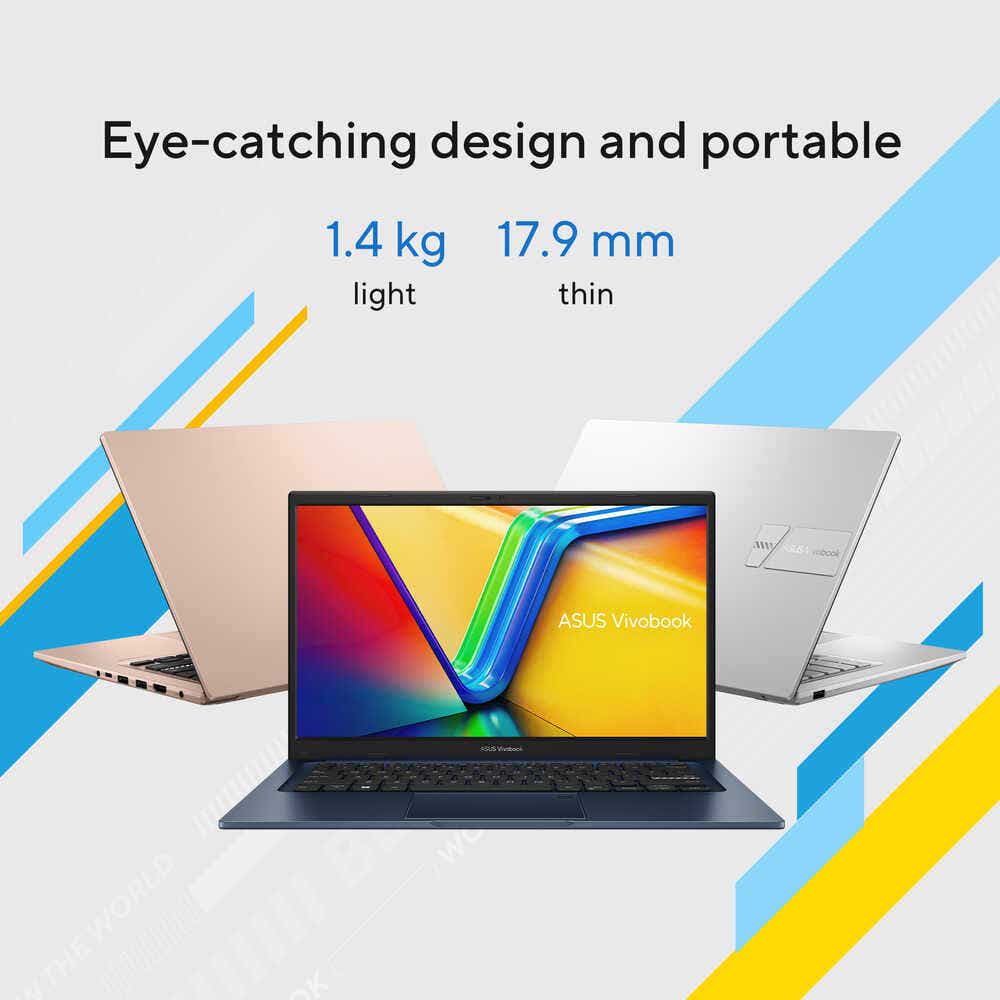 ASUS Vivobook X1404VA-NKI585WU  Laptop, Intel 13th Gen i5-1335U, 8GB RAM, 512GB SSD, Intel UHD, 14 Full HD, Windows 11 Home, Quiet Blue